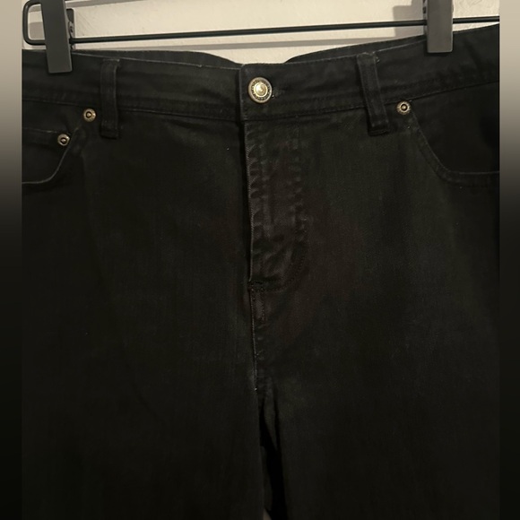 Faded Glory Black Stretch Denim Jeans | Size 14 | Cotton Straight Leg - Picture 2 of 12